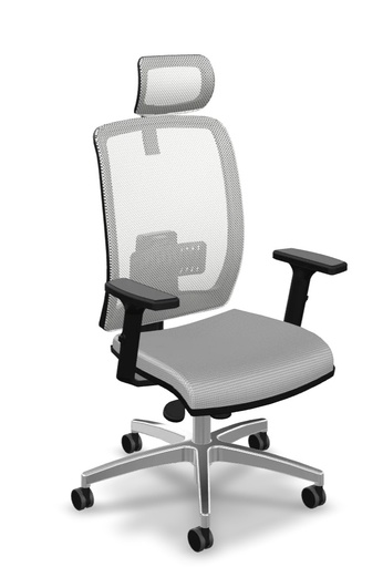 Sedia Operativa sedile tappezzato schienale alto rete con poggiareni e poggiatesta